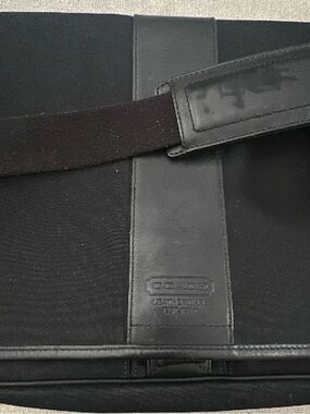 Coach Black Canvas and Leather Crossbody Messenger